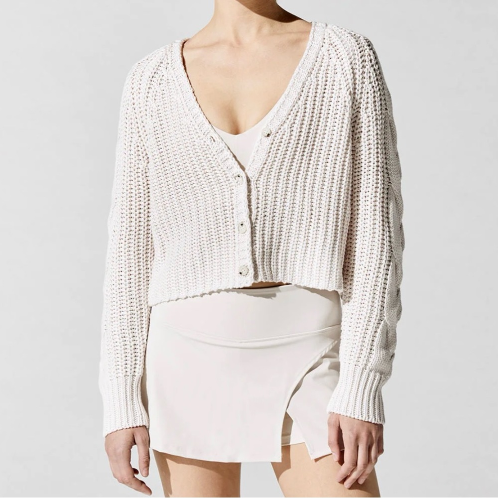 525 cableknit cardigan